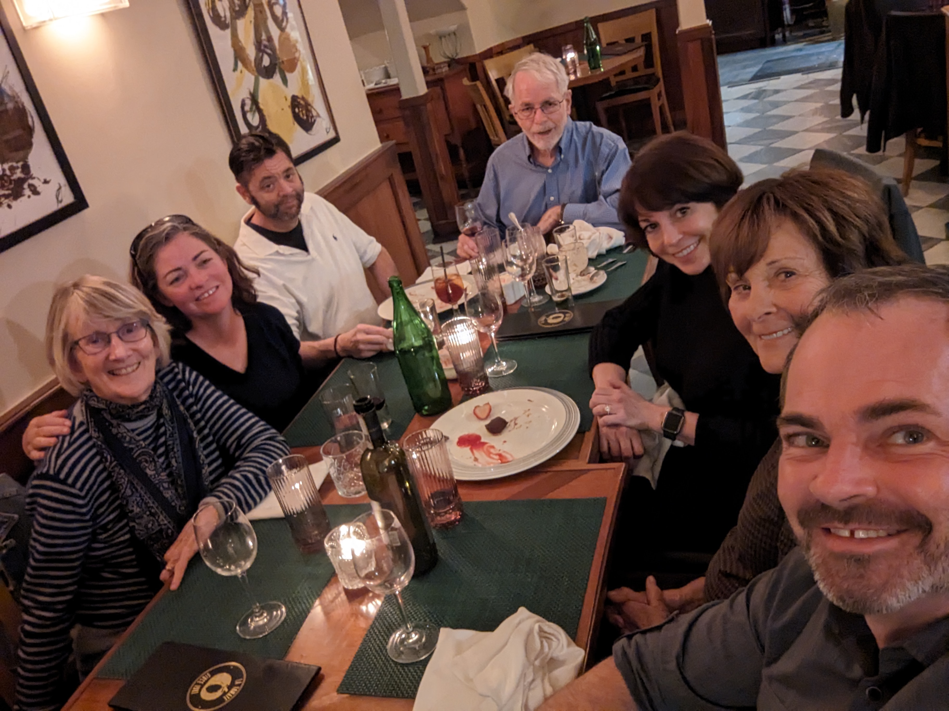 Byron with family at dinner table